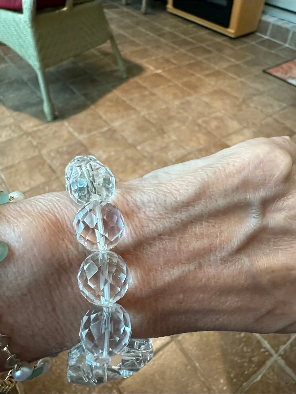 Clear Crystal Statement Bracelet - Transparent Fashion Bracelet